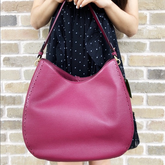 Kate Spade James Street Mason Large Hobo Merlot - Picture 6 of 8